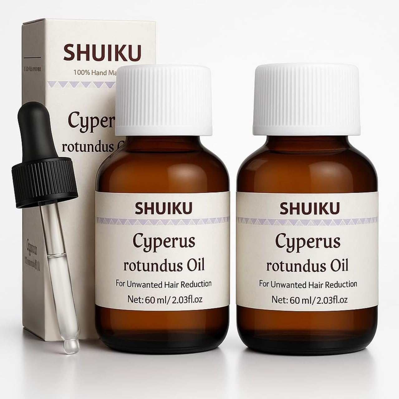 Shuiku Cyperus Rotundus Oil – Natural Hair Reduction Treatment (60ml)