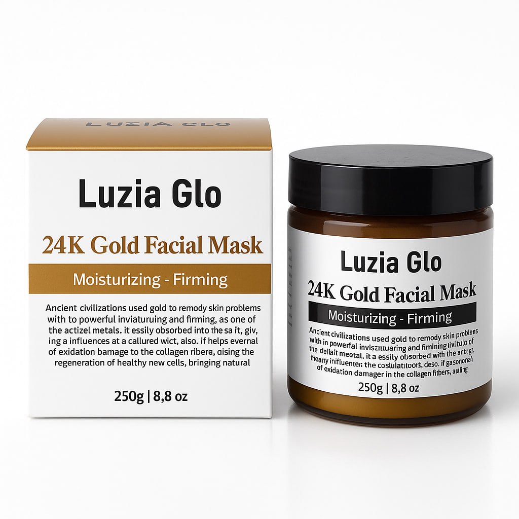 Luzia Glo 24K Gold Facial Mask – Moisturizing & Firming (250g / 8.8 oz)