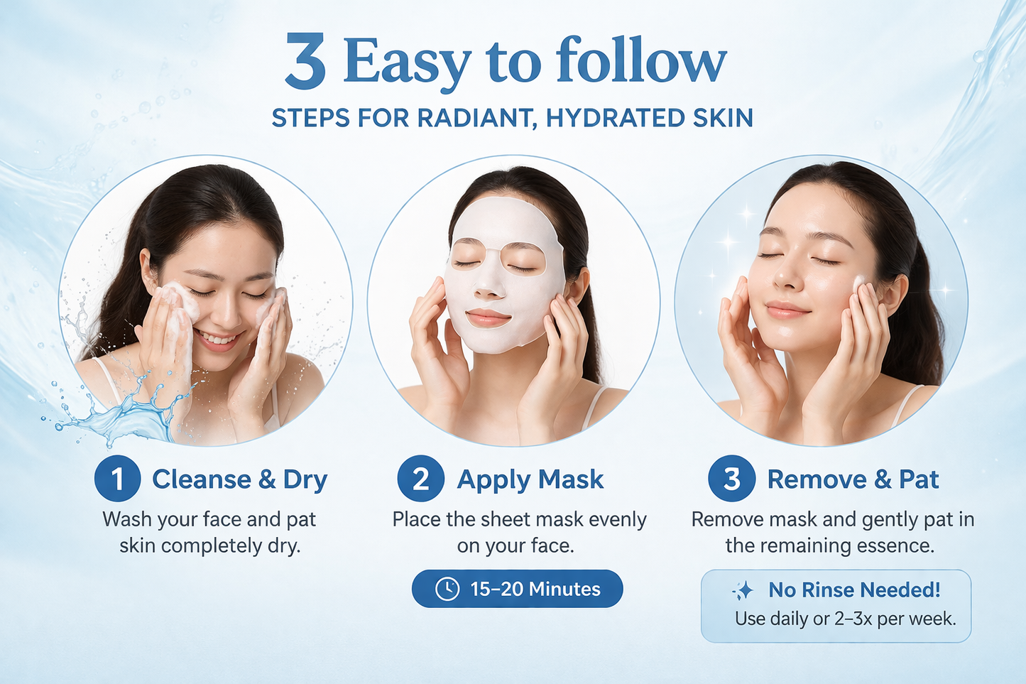 Hyaluronic Collagen Mask – Hydrating, Brightening & Firming Sheet Mask (5 Pack)