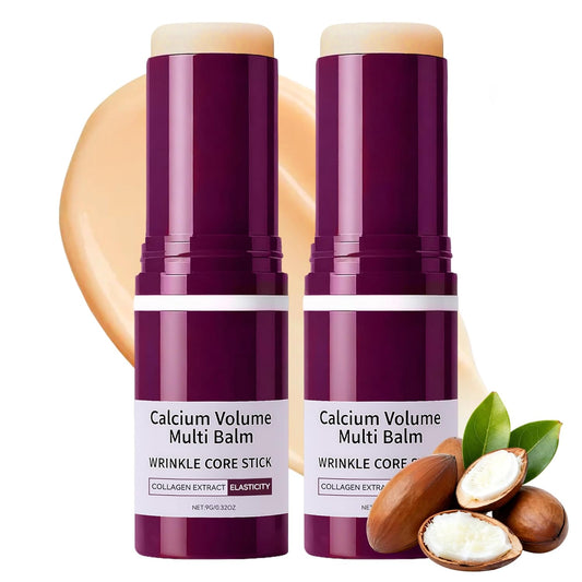 2-Pack Calcium Multi Balm Stick – Firming & Hydrating Collagen Balm for Face, Eyes, Lips & Neck