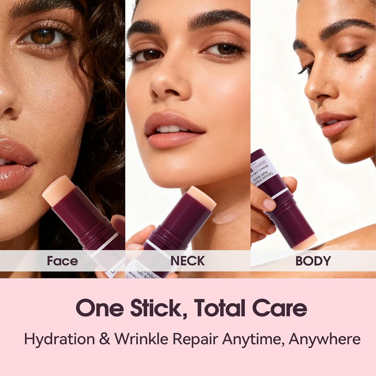 2-Pack Calcium Multi Balm Stick – Firming & Hydrating Collagen Balm for Face, Eyes, Lips & Neck