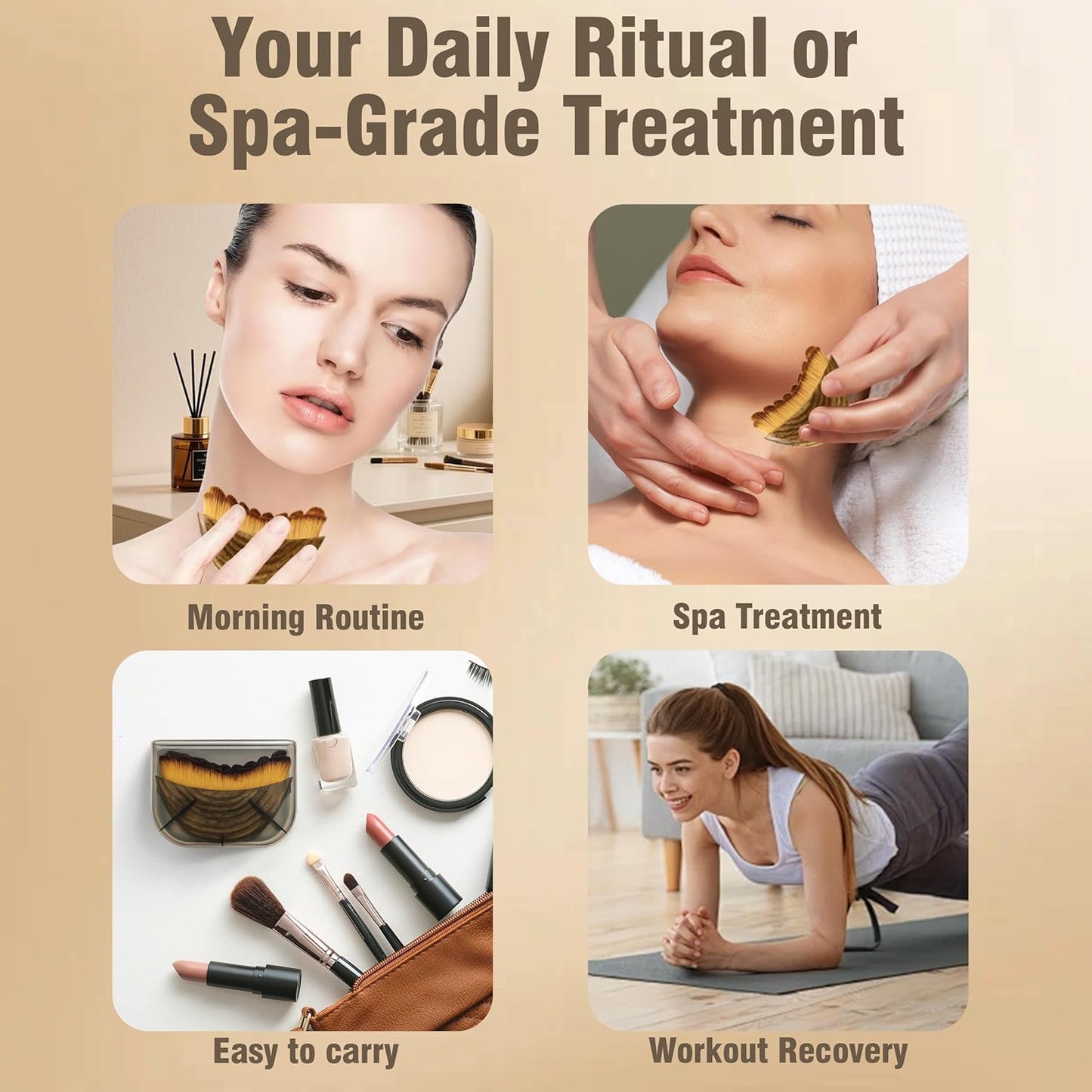 Lymphatic Contour Face Brush – Gentle Facial Massage & Sculpting Tool