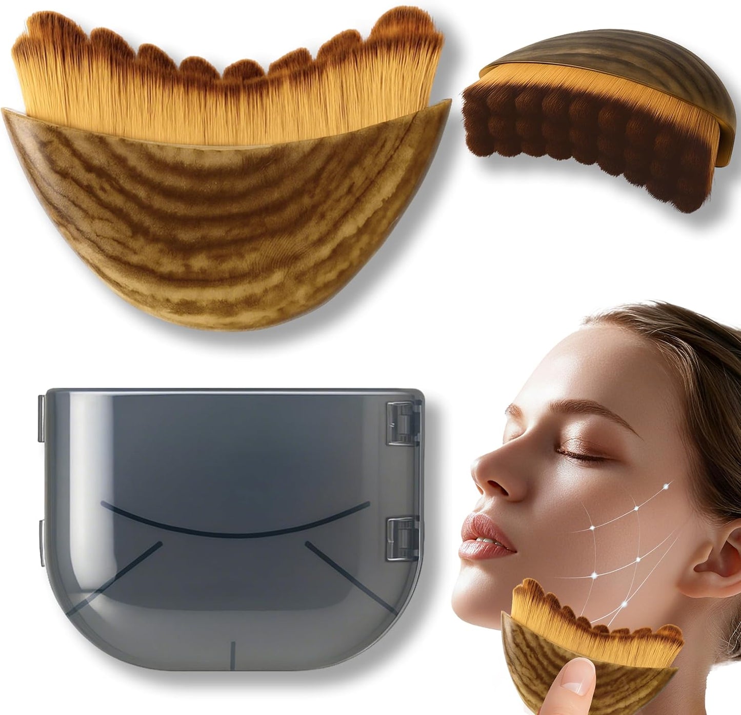 Lymphatic Contour Face Brush – Gentle Facial Massage & Sculpting Tool