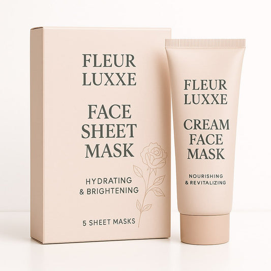 Fleur Luxxe Face Mask Set – Sheet Masks & Cream Mask